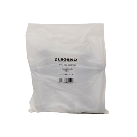 Legend Valve 3/4 x 3/4 x1/2 SMART CLICK TEE, PK15 465-215B